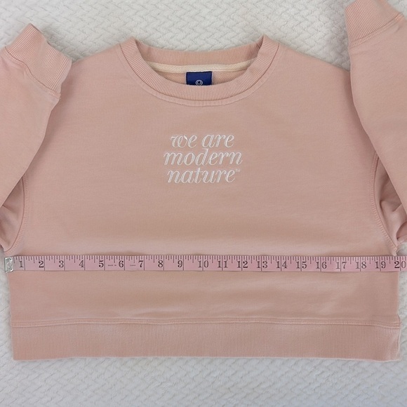 Monat Blush Pink Crop Long Sleeve Sweatshirt Size XS - Picture 5 of 17